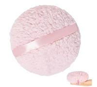 Extra Large Powder Puff, 6'' Soft Reusable Body Powder Puff Ultra Soft Washable Large Round Velour Powder Puff, Body Powder Applicator,Oversize Dust Puffs for Women(Pink)