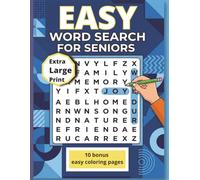 Extra Large Print Easy Word Search for Seniors: Easy-to-Solve Puzzles for Memory Care, Dementia Support, and Cognitive Wellness