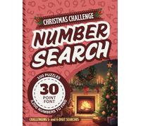 Extra Large Print Number Search Book For Seniors: Jumbo 30 Point Font Puzzles | Low Vision Activity With Easy-To-Read Text | A Hard Christmas ... Sight Impaired Adults (Hard Number Searches)