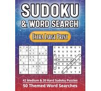 Extra Large Print Sudoku & Word Search Activity Book: Jumbo Print Puzzles for Adults & Seniors | Challenging Medium to Hard Difficulty | Games with Big Letters (30 Pt Font Size)