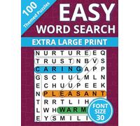 Extra Large Print Word Search: Easy Word Find Book For Seniors & Adults; 100 Themed Puzzles With Very Big Letters (Jumbo 30 Pt Font Size) - Anti Eye ... Letters (30 Font Size) To Have Fun And Relax)