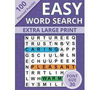 Extra Large Print Word Search: Easy Word Find Book For Seniors & Adults; 100 Themed Puzzles With Very Big Letters (Jumbo 30 Pt Font Size) - Anti Eye ... Letters (30 Font Size) To Have Fun And Relax)