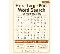Extra Large Print Word Search for Memory Care: Memory Lane - Simple, Relaxing Reminiscence Puzzles: Holidays & Celebrations (Volume 5) (Memory Lane Word Search)