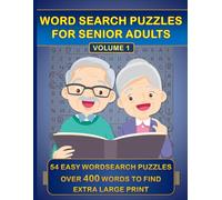 Extra Large Print Word Search Puzzle Book for Seniors | 54 Easy Wordsearch Memory Puzzles with over 400 words to find | Using Jumbo 32 pt Font for ... | Solutions included (Smarter Minds Books)
