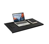 Extra Large PU Leather Desk Pad Writing Mat with Lip, Executive Waterproof Desktops Mat with Edge Protector Blotter, Non-Slip Durable Laptop Mousepad