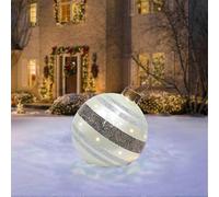 Extra Large Pvc Inflatable Christmas Balls, Christmas Decorations Clearance BallSilver stripe