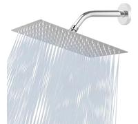 Extra Large Rain Shower Head, High Flow Stainless Steel Rectangle Rainfall Shower, Waterfall Bath Shower Body Covering, Ceiling or Wall Mount (30cmx20cm, Chrome Finish)