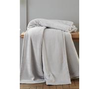 'Extra Large Raschel Velvet Touch' Blanket Throw Catherine Lansfield Silver 200cm x 240cm