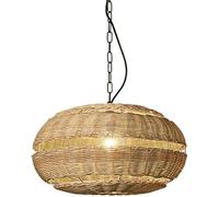 Extra Large Rattan Chandelier Farmhouse Pendant Lights Fixture Vintage Wicker Lighting Hand Woven Basket Ceiling Hanging Lamp for Dining Kitchen Island Living Room Restaurant