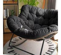 Extra Large Rattan Rocking Chair for Adults - Stylish Metal Frame 40.9" Egg Chair for Outdoor Patio - Comfortable & Modern Design Perfect for Relaxation