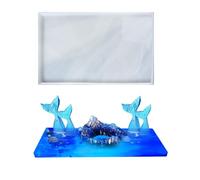 Extra Large Rectangle Tray Resin Mold (1Pack(Rectangle12)) - Flexible, Easy-Release for Concrete & Epoxy Crafts - Great for Agate Trays, Coasters, Home Decor