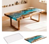 Extra Large Rectangular Table Silicone Resin Mould for Epoxy Resin, 59 × 30CM River Table Epoxy Casting Silicone Mold for DIY Resin Art Craft, Flower Preservation, Office & Home Decoration
