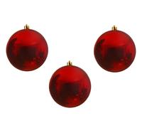 Extra LARGE Red Baubles 20cm Giant Red Christmas Tree XXL Decorations x 3