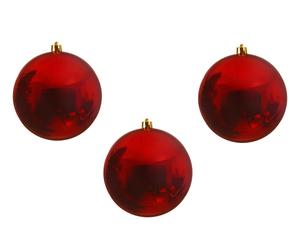 Extra LARGE Red Baubles 20cm Giant Red Christmas Tree XXL Decorations x 3