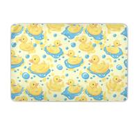 Extra Large Resuable Baby Bed Pad Funny Yellow Rubber Ducks Waterproof Washable Bed Wetting Pad Slip-Resistant Travel Mattress for Toddler Kids 34" × 52"