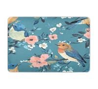 Extra Large Resuable Baby Bed Pad Highly Absorbent Pee Pads for Bed Slip-Resistant Travel Mattress for Infant Toddler 52x34in Sweet Eastern Bluebird Birds Teal