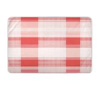 Extra Large Resuable Bed Underpads Buffalo Plaid Check Red Water Resistant Pee Pads for Bed Machine Washable Bed Liners for Infant Toddler 34" × 52"