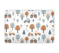 Extra Large Resuable Changing Pad Covers Cute Cartoon Tractors and Trees Orange Blue Waterproof Washable Pads for Bed Breathable Diaper Pads for Infant Toddler 34" × 52"