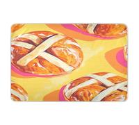 Extra Large Resuable Changing Pad Covers Waterproof Washable Bed Pad Cute Cool Incontinence Pads for Kids Adults Pets 52x34in Happy Easter Hot Cross Buns