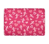 Extra Large Resuable Diaper Mats Valentine Days Love Cupids Amours Hearts Red Soft Absorbent Potty Training Cover Slip-Resistant Diaper Pads for Kids Adults Pets 34" × 52"