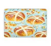 Extra Large Resuable Toddler Mattress Pads Highly Absorbent Flat Crib Pads Leakproof Quick Drying Diaper Pads for Infant Toddler 52x34in Happy Easter Hot Cross Buns