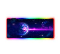 Extra Large RGB USB LED Gaming Mouse Pad with 14 Lighting Modes, Non-Slip Natural Rubber Base, Memory Function, Desk/Keyboard Mat