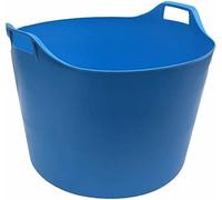 Extra Large Robust Versatile Multipurpose Flexi Tub Plastic Storage Container Laundry Basket/Feeding Bucket Polyethylene Flexi Tub - (SKY BLUE, 75L)