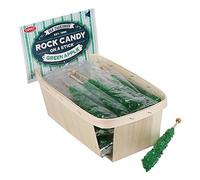 Extra Large Rock Candy Sticks: 24 Green Apple Lollipops - Green Rock Candy Sticks - Individually Wrapped - Espeez Rock Candy Sticks for Candy Buffet, Birthdays, Weddings, Receptions and Baby Shower