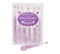 Extra Large Rock Candy Sticks: 6 Tutti-Frutti Lollipop - Lavender Rock Candy Sticks - Individually Wrapped - Espeez Rock Candy Sticks for Candy Buffet, Birthdays, Weddings, Receptions and Baby Shower