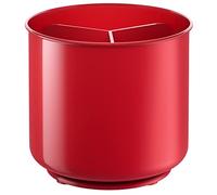 Extra Large Rotating Red Utensil Holder with Sturdy No-Tip Weighted Base, Removable Divider, and Gripped Insert | Rust Proof and Dishwasher Safe Kitchen Utensils Holder and Cutlery Holder