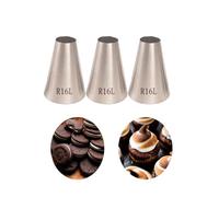 Extra Large Round Piping Nozzle,5/8" Big Plain Piping Tip for Macarons Filling,Cream Puffs,Cannolis,Dollops,Swirls,3 Pcs
