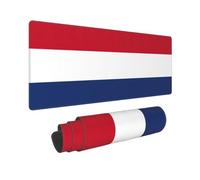 Extra Large Rubber Keyboard Pad 11.8x31.5in Gaming Mouse Pad Non-Slip Washable Mousemat Dutch Flag Print