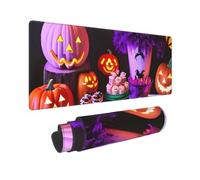 Extra Large Rubber Keyboard Pad 11.8x31.5in Gaming Mouse Pad Non-Slip Washable Mousemat Halloween Carnival Party Print