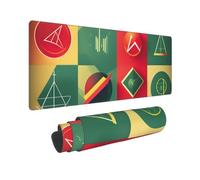Extra Large Rubber Keyboard Pad 11.8x31.5in Gaming Mouse Pad Non-Slip Washable Mousemat School Math Symbols Print