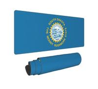 Extra Large Rubber Keyboard Pad 11.8x31.5in Gaming Mouse Pad Non-Slip Washable Mousemat South Dakota Flag Print