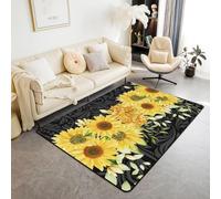Extra Large Rugs For Living Room, Area Rugs Carpets For Bedrooms Plant Sunflower Flower 40 X 60 Cm With Durable Anti-Slip Backing For Easy Clean- For Bedroom Hall Kitchen Living Room Kids -75630226616