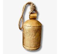 Extra-Large Rustic Iron Cow Bell - Giant Farmhouse Hanging Porch Decor | Vintage Metal Bell with Jute Rope | Indoor & Outdoor Wall Accent (17" Inch)