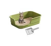 Extra Large Semi-Enclosed Cat Litter Box With Scoop, Top Entry Litter Box, High Sides Anti-Splashing Design, Low Entry Senior Pen For Geriatric Cats, Easy Clean Open Top Kittylitter Tray