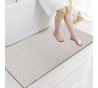Extra Large Shower Mats Non Slip, 17.1×59 Inch, Bath Mat for Shower, Loofah Mats for Shower and Bathroom, Quick Drying, White