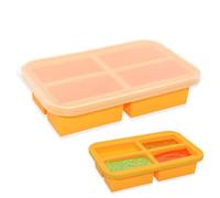 Extra-Large Silicone Freezing Tray with Lid - Heavy Duty Plastic Food Container, Soup Freezer, Sauces, Meal Prep, 300ml Per Portion, 1.2L Total Capacity