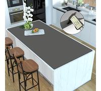 Extra Large Silicone Mat, Silicone Mats for Kitchen Counter 47.3''x23.6''x0.08, 2MM Nonslip Heat Resistant Mat, Countertop Protector, Nonstick Waterproof Craft Mat Table Placemat(Dark Gray)