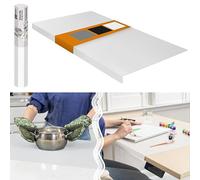 Extra Large Silicone Mats for Crafts with "Edge Protection" - Silicone Table Mat - Multipurpose Heat Resistant Silicone Mat - No Folds or Wrinkles - 1.5mm Thick, 36"x24", Translucent