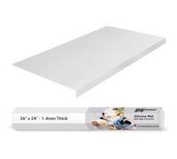 Extra Large Silicone Mats for Crafts with "Edge Protection" - Silicone Table Mat - Multipurpose Heat Resistant Silicone Mat - No Folds or Wrinkles - 1.4mm Thick, 36"x24", Translucent