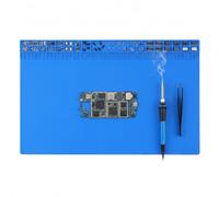 Extra Large Silicone Soldering Mat, Silicone Electronics Work Mat 70x40cm, 500℃ Heat-Resistant Repair Pad for Electronic, Phone Laptop Watch Repair (Dark Blue)
