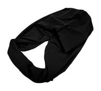 Extra Large Silicone Swim Cap for Braids and Long Hair Black | Waterproof Design, Ruched Knotted Finish, Showering and Bathing Use, Polyester Blend Material