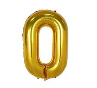 Extra Large Size 40 Inch Inflatable Gold Balloon Number 0