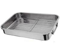 Extra Large Size 42X31CM Stainless Steel Roasting Tray with Grill by Prima