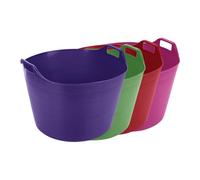 Extra Large Size 76L Genuine Flexible Tub rug Flexi Tub Trug Horse Feeding Bucket-MADE IN UK (All 4)