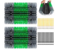 Extra Large Size Livestock Scratching Brush, Upgraded Horse/Goat/Cow/Cattle Scratcher Brush for Grooming, Itch Relief Horse Scratcher Brushes Kit with Two Sets of Mounting Screws(2-Pack,Gray)