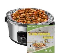 Extra Large Slow Cooker Liners, 20 Count Cooking Bags Large Size Disposable Pot Liners Plastic Bags, Fit 3QT to 10QT for Slow Cooker Cooking Trays, 14"x 22" (20)